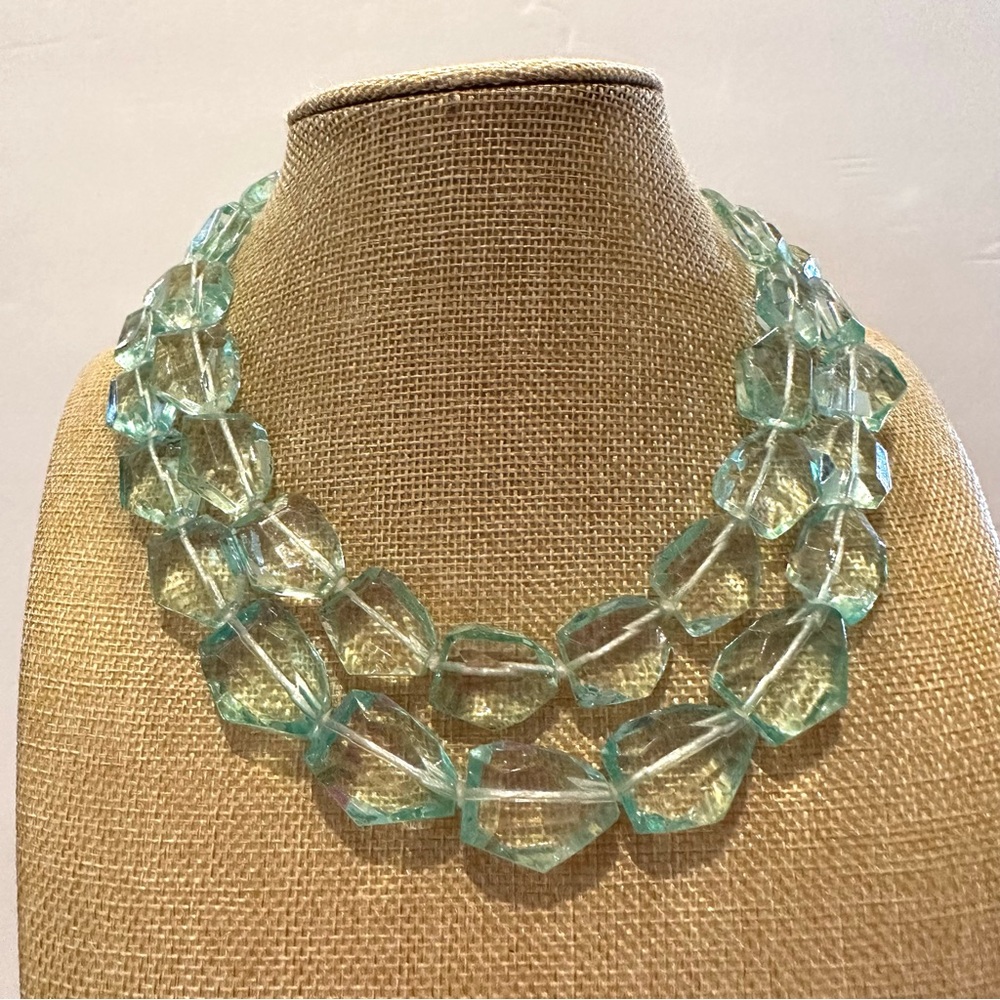 Talbots Necklace Statement-Chunky Double Strand G… - image 3